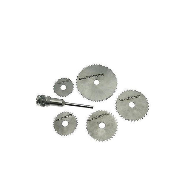 -6pcs Metal HSS Circular Saw Blade Set Cutting Discs for Rotary Tool 