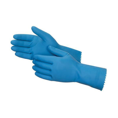 - Cut Glove Reusable Rubber Hand Gloves (Blue) - 1 pc 