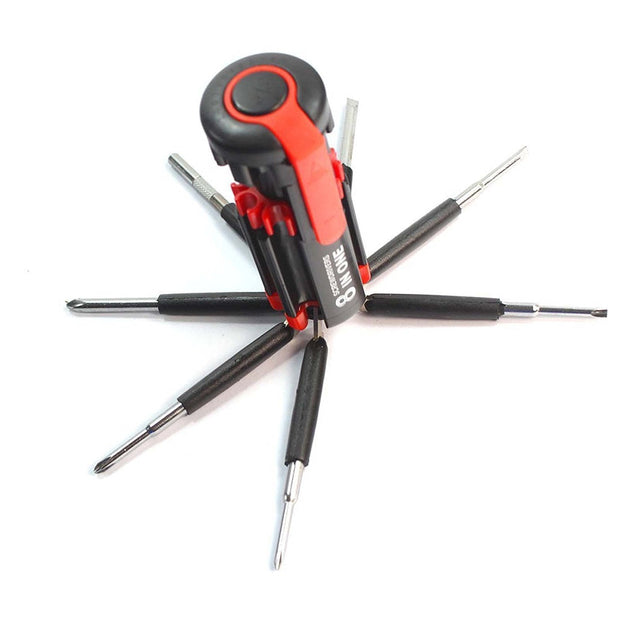 08 in 1 Multi-Function Screwdriver Kit with LED Portable Torch 