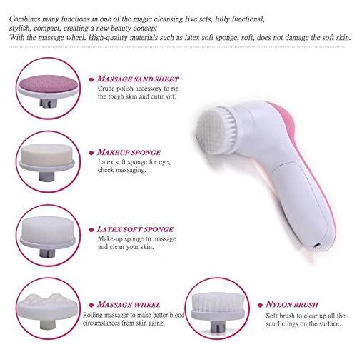 -5-in-1 Smoothing Body & Facial Massager (Pink) 