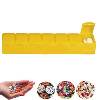 -7 Days Pill Box with 7 Compartments 