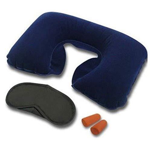 -3-in-1 Air Travel Kit with Pillow, Ear Buds & Eye Mask 