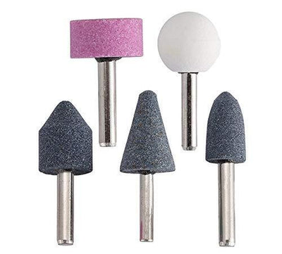 -5 Pcs Shank Abrasive Mounted Stone (Multicolour) 