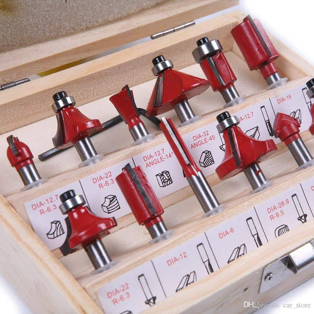 -12/15pcs Milling Cutter Router Bit Set 