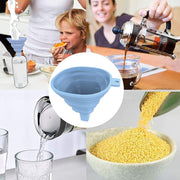 Flexible Silicone Foldable Kitchen Funnel for Liquid/Powder Transfer Hopper Food (Small) 