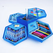 46 Pcs Plastic Art Colour Set with Color Pencil, Crayons, Oil Pastel and Sketch Pens 