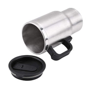 -12V Car Charging Electric Kettle Mug (Silver) 