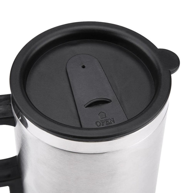 -12V Car Charging Electric Kettle Mug (Silver) 